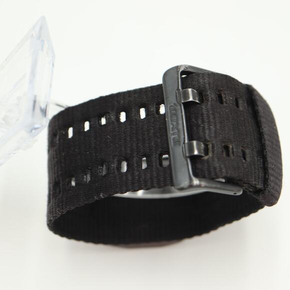 Nixon The Scout Mens Watch 35mm Silver Dial Black Nylon Strap with New Battery - Picture 12 of 15